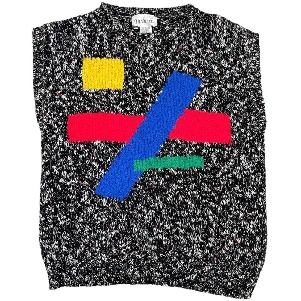 VTG 80’s 90’s extended sleeve marled knit top large